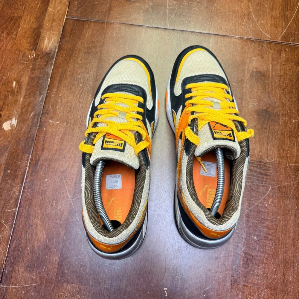 Puma Trinomic R698 Sneakers Mens 11.5 Orange‎ Yellow Black 358014 01